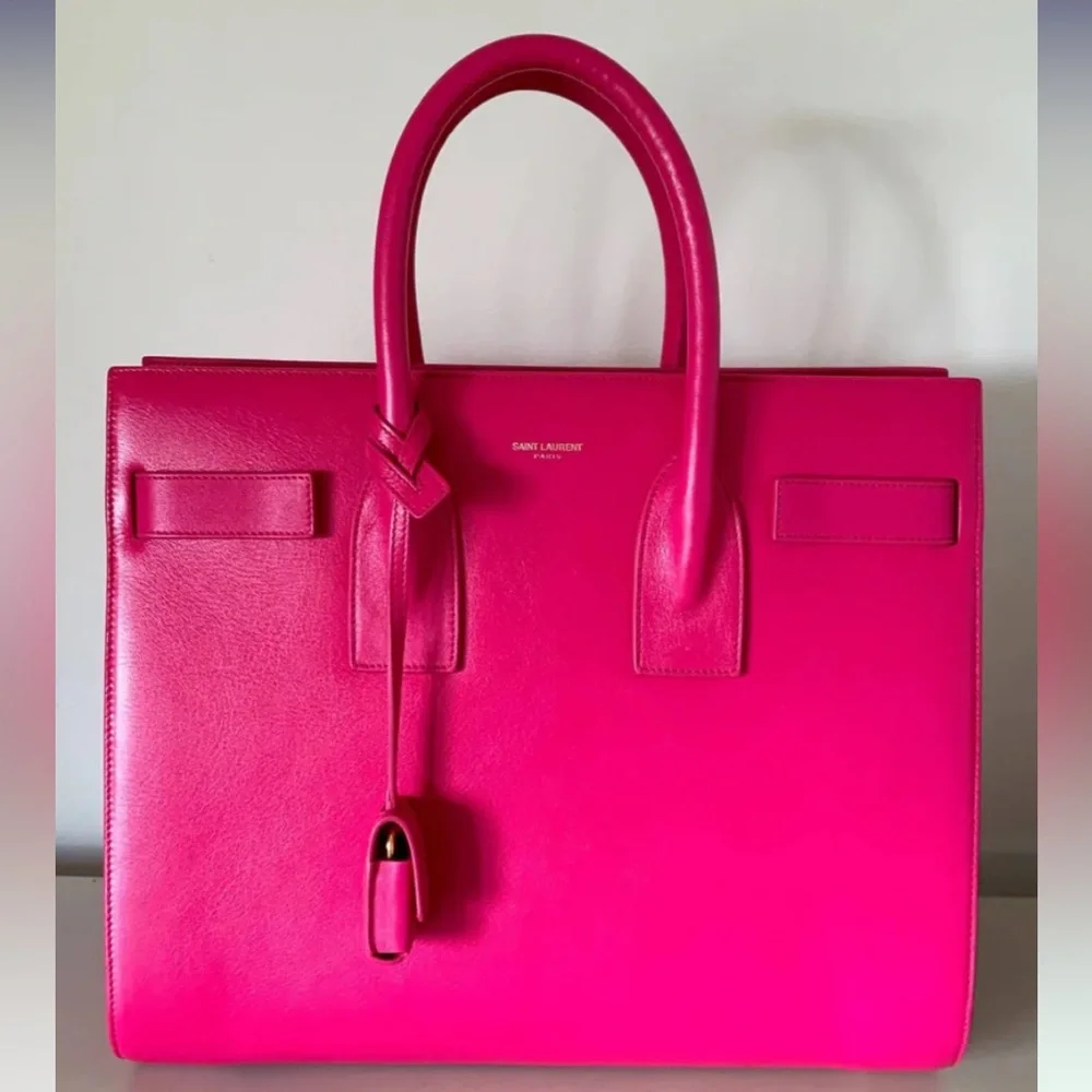 RARE! YSL Sac De Jour In Bubblegum Pink. Completely Sold Out In This Color! NWT - Picture 1 of 9